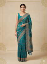Blue Banarasi Silk Saree (Traditional Zari Work)