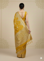 Yellow Banarasi Silk Saree (Buti Zari Work) - Image 2
