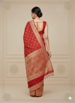 Red Banarasi Silk Saree (Traditional Zari Weave) - Image 2
