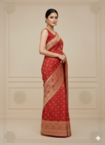 Red Banarasi Silk Saree (Traditional Zari Weave) - Image 4