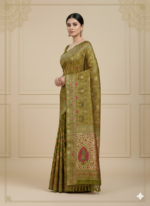 Apple Green Banarasi Silk Saree - Image 2